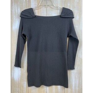 Rivamonti By Brunello Cucinelli Women's L Brown 100% Wool Sweater Off Shoulder